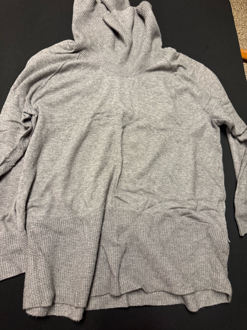 Cyrus Heather Gray Hooded Pullover Sweater